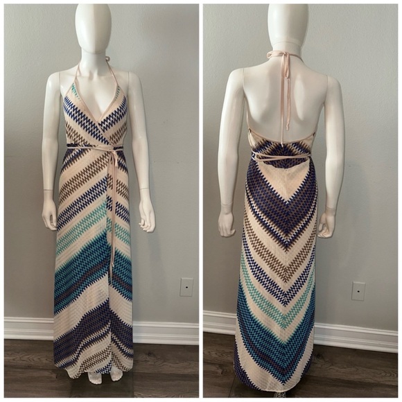 KARINA GRIMALDI FLORENCE WRAP DRESS, Sz M - Picture 4 of 6